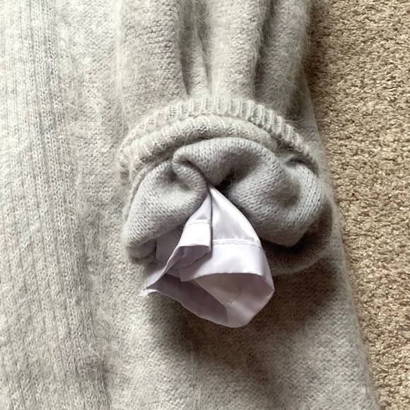 Gray Vintage Eddie Dassin Minimalist Rabbit-Hair Lambswool Cardigan Size Medium - Picture 5 of 13